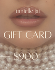 tanielle jai - Gift Card in gallery position 1 featuring close-up of lips with layered pearl necklaces and soft lighting