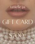tanielle jai - Gift Card in gallery position 1 featuring soft lips and layered pearl necklace with elegant styling