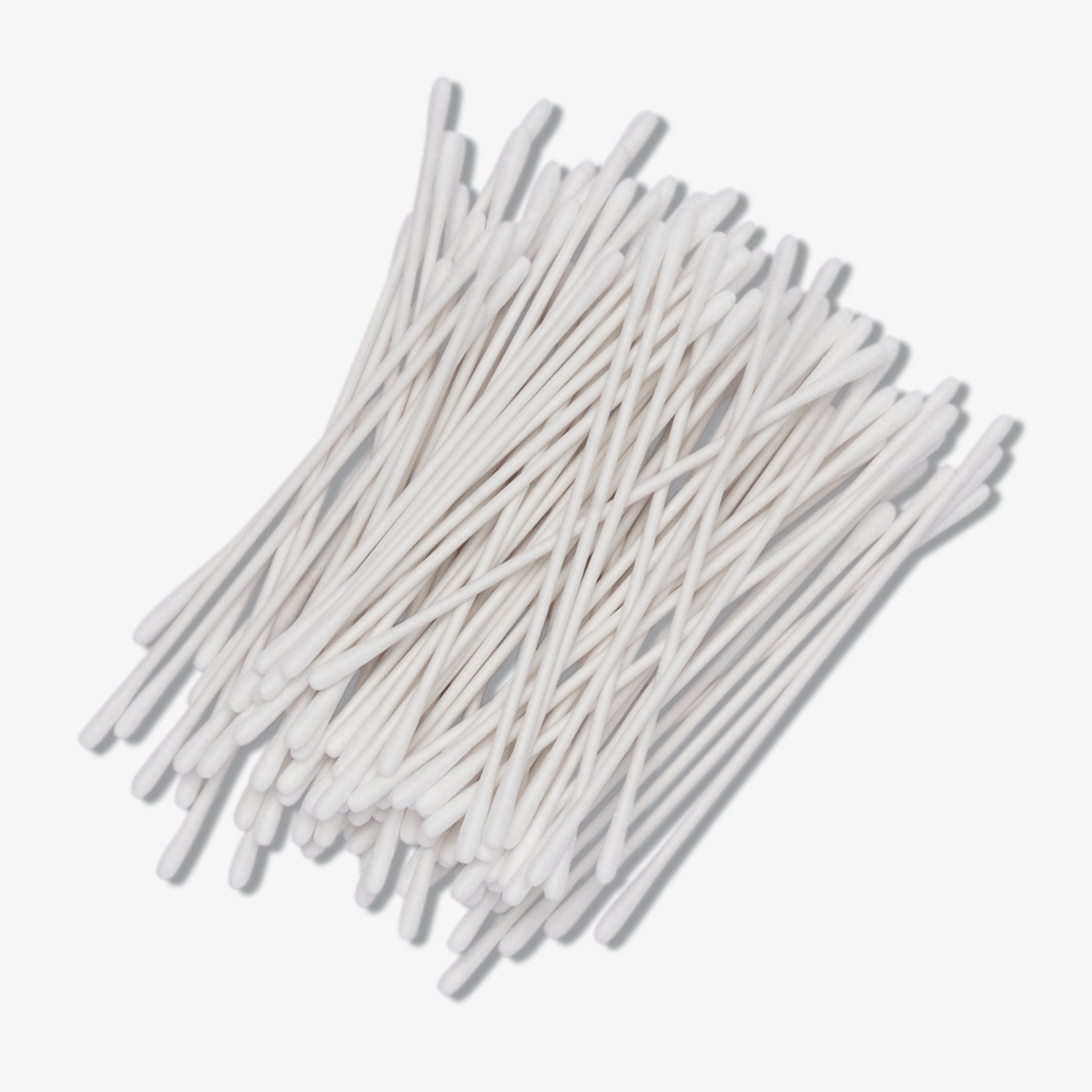 100pk precision rounded cotton tips on a white background
